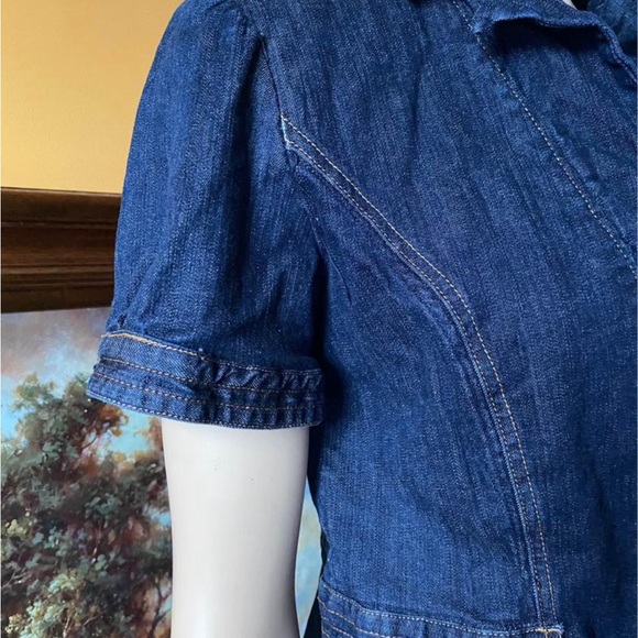Neva Short Sleeve Denim Top-Blazer - Picture 2 of 3